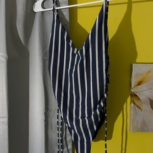 ROXY Cute Stripped One Piece Bathing Suit (Washed)